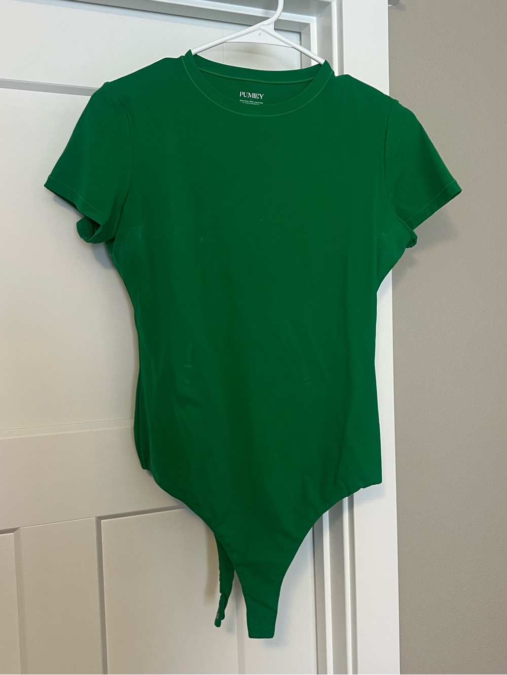 Pumiey Green Short-Sleeve Bodysuit